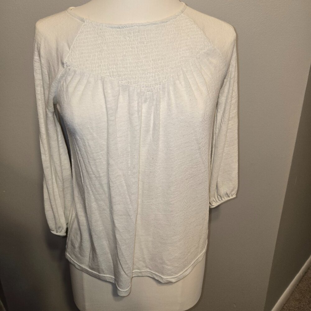 Banana Republic Smocked Lightweight Sweater XS